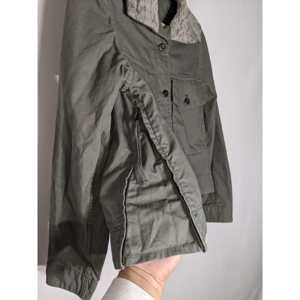 REI Co-op Trailsmith Utility Jacket Women's Sz S Gray Military Novelty Outdoors